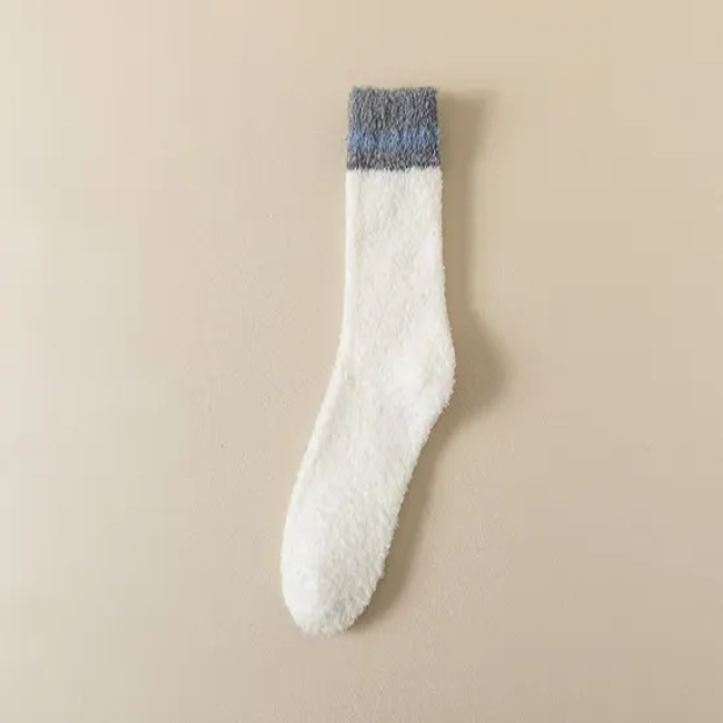 Fashion Dress Business Men Cozy Socks with Stripes for Winter Warm and Fashion Fuzzy Socks Crew Socks