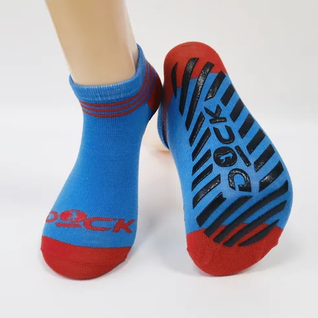 Non Slip Polyester Child Socks Indoor Playground Gymastic Bounce Grippy Trampoline Socks