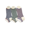 Summer Anti Bacterial Mens Colorful Short Basic Casual Breathable Cool Cotton Stripe Block Trainer Liner Socks