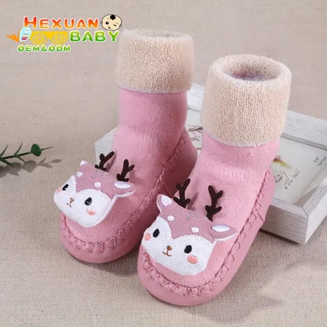 Newborn Toddler Sock Cartoon Baby Shoes Sock Non Slip Rubber Sole Children′s Floor Socks