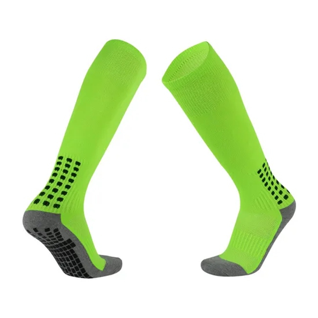 Customized Long Tube Soccer Adhesive Socks, Adult and Youth Thick Towel Bottom Knee Pads, Anti Slip and Anti Odor High Tube Socks