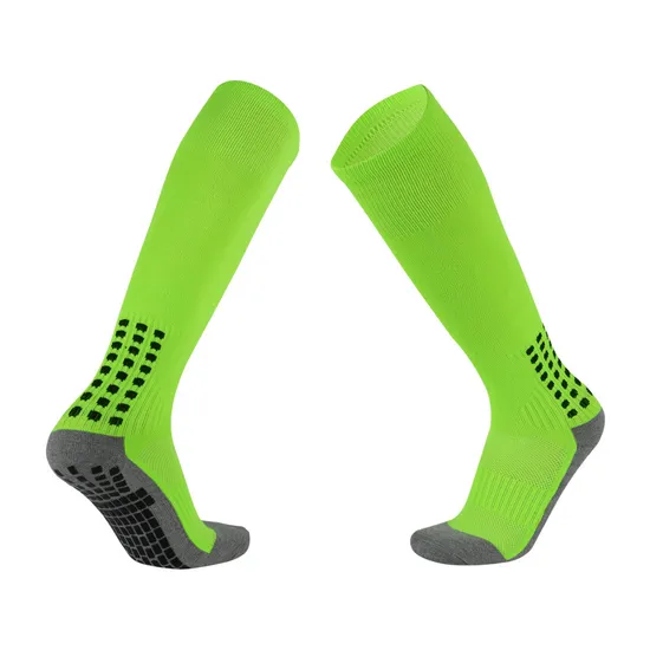Customized Long Tube Soccer Adhesive Socks, Adult and Youth Thick Towel Bottom Knee Pads, Anti Slip and Anti Odor High Tube Socks