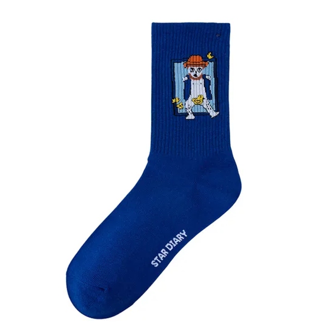 Customized Ins Couple Socks for Children, Autumn and Winter Combed Cotton, Student Sports Socks, Men′s Socks, MID Tube Trendy Socks