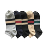 Summer Anti Bacterial Mens Colorful Short Basic Casual Breathable Cool Cotton Stripe Trainer Liner Socks