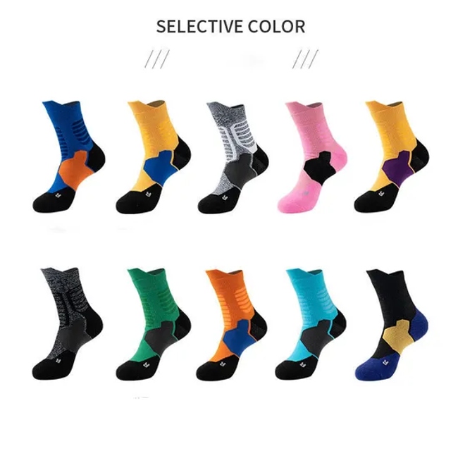 Sports Sock Men Women Cotton Anti Slip Ankle Crew Sock Running Cycling Basketball Athletic Sports Socks