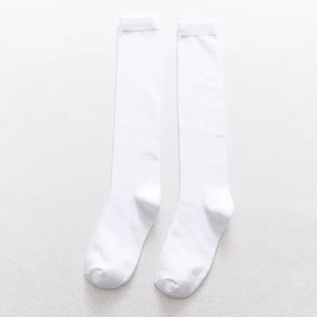 Premium Black Long Cotton Calf Socks for Breathability