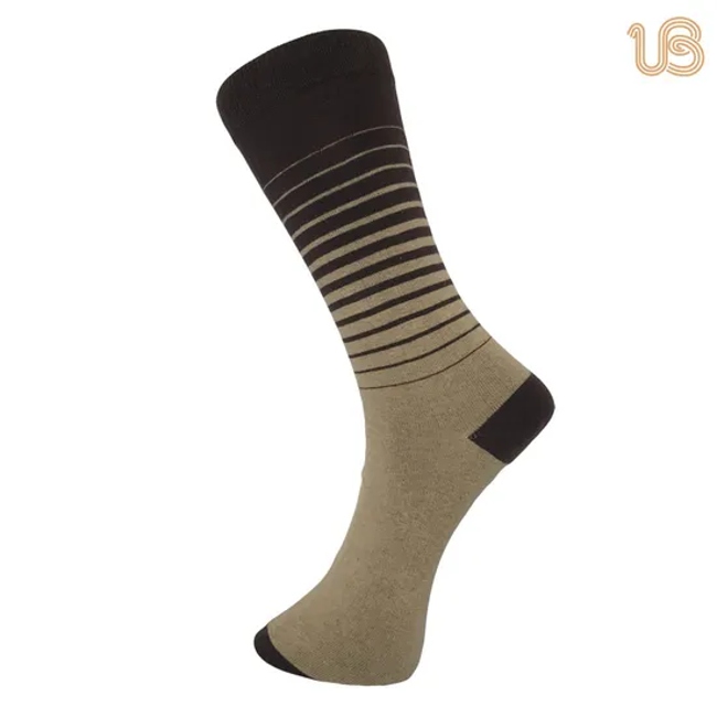 Men Classic Striped Style Happy Sock 100 Pure Cotton Sock for Men