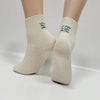 Fashion Women Cotton Embroidery Logo Socks