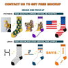 AI-MICH OEM Manufacture Low Cotton Packaging Jacquard Embroidery Print Knitted Crew Ankle Sport Socks