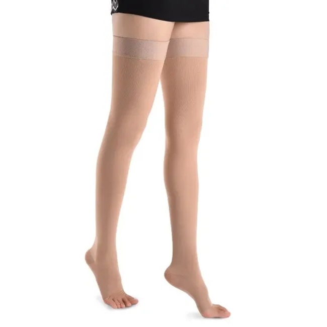 Custom Medical Grade Anti Varicose Vein Sock Unisex Open Toe Thigh High Compression Socks