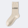 2024 High Quality Low MOQ Custom Cotton Socks Jacquard Embroidery Print Knitted Crew Cotton Sport Unisex Socks