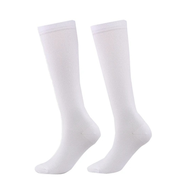 Running Cycling Horse Riding Unisex Nylon Athletic Compression Knee High Grip Socks