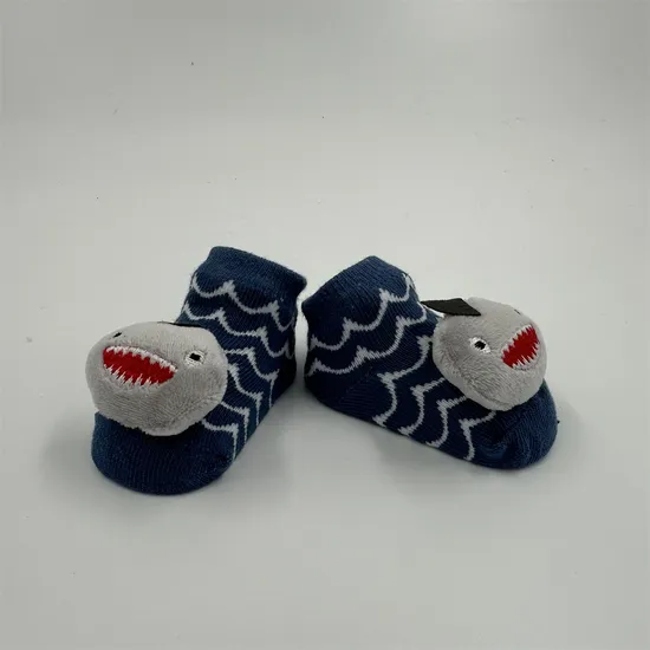 Newborn Baby Eco-Friendly Healthy and Warm Shark Indoor Non-Slip Crawling Socks