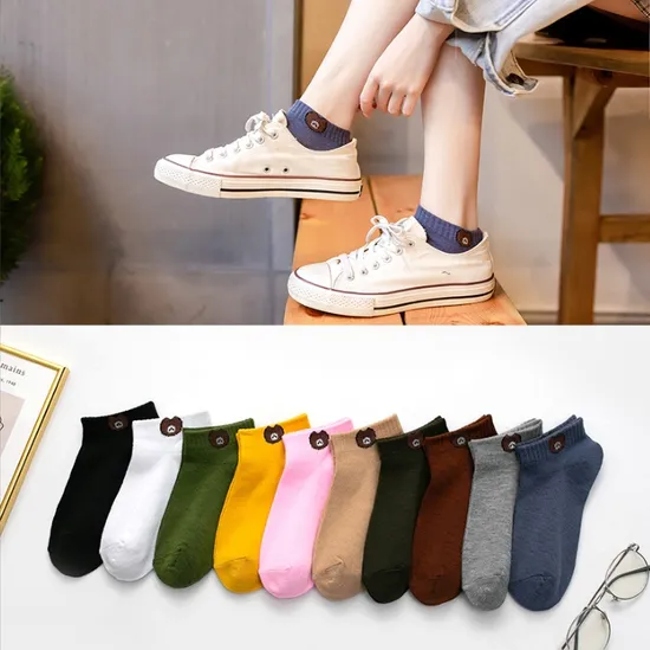Short Bear Socks - Invisible and Adorable Design