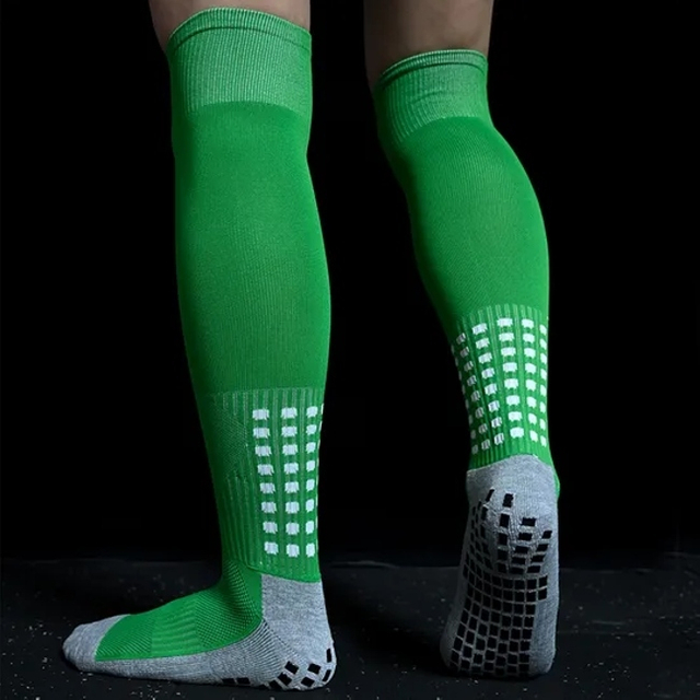 Breathable Anti Slip Soccer Football Socks Anti-Slip Bottom Compression Long Sports Socks Knee High Soccer Football Grip Socks