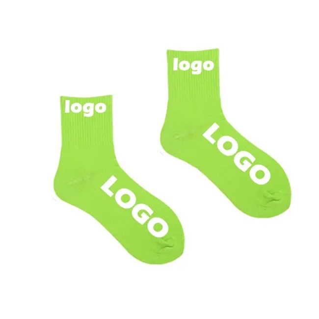 Free Design & Mock up Made Your Own Logo Crew Sock Customise Cotton Socks Custom Design Men Socks