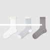 Women s Spring Summer Crew Socks Thin Breathable Mid Calf Socks with Lace Trim, Solid Color Stackable Casual Socks