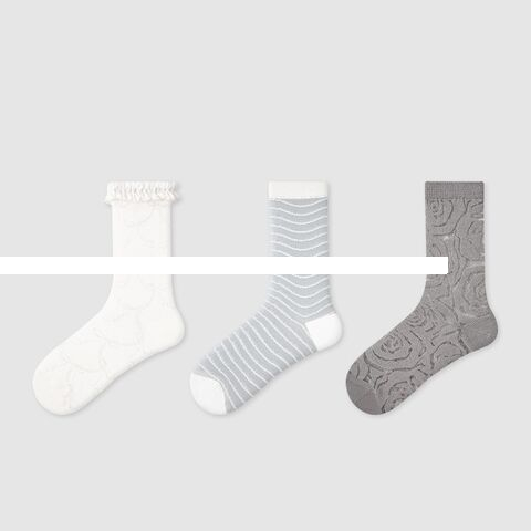 Women s Spring Summer Crew Socks Thin Breathable Mid Calf Socks with Lace Trim, Solid Color Stackable Casual Socks