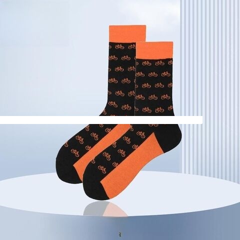 Wholesale Colorful Patterns Cute Cool Women Customizable Socks Unisex Organic Cotton Crew Socks