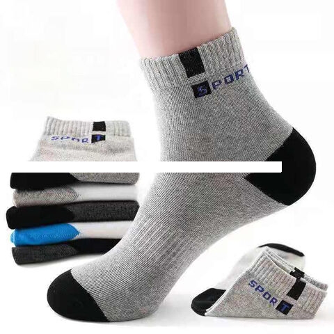 High Quality Custom Logo Design Pattern Low MOQ Wholesale Ankle Crew Mid tube Cotton Socks Wholesale Men s Terry Sports Socks