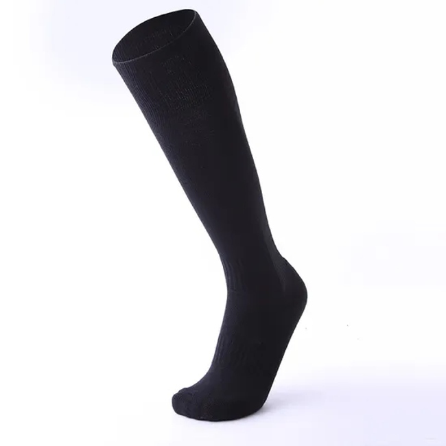 2024 Football Tube Socks Unisex Non-Slip Towel Bottom Sports Socks Solid Color Custom Compression Socks