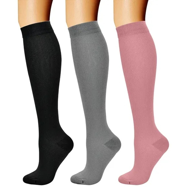 Charmking Custom Logo Hot Selling Compression Socks for Women Ladies Men Unisex Best Support for Athletic Running Cycling Sports