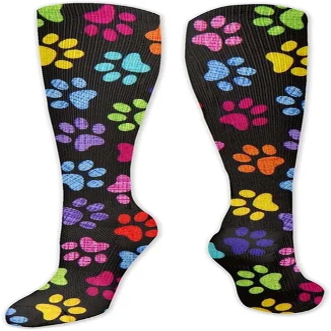 Customized 3D Digital Printed Socks Trendy Compression Socks Animal Socks Adult Cat Socks Women′s Heat Transfer Printed Sports Socks