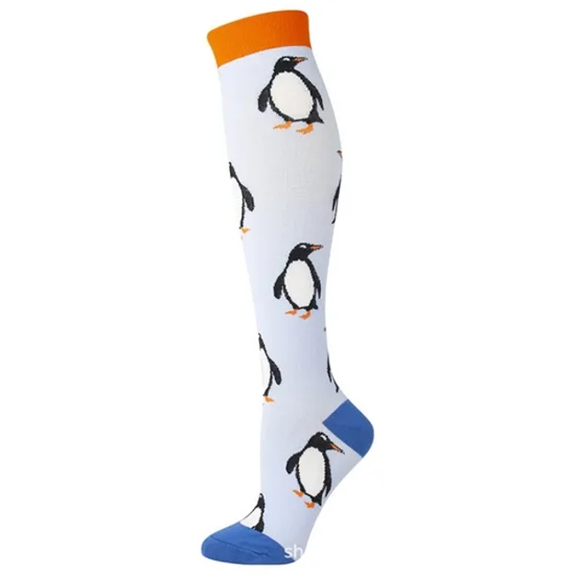 OEM New Fashion Customized Knitted Embroidered Compression Sock