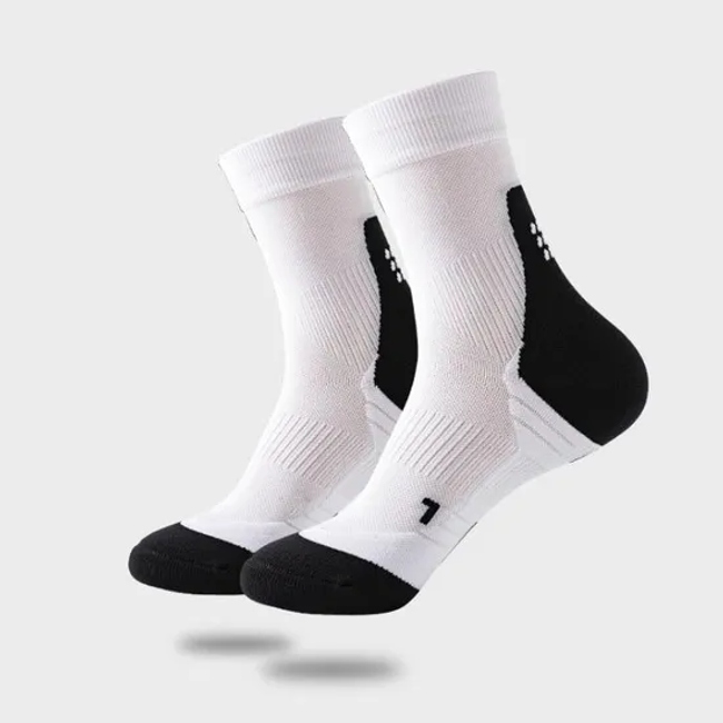 Private Label Custom Outdoor Compression Riding Cycling Calf Running Sock Nylon Breathable Bicycle Racing Men Sports Socks