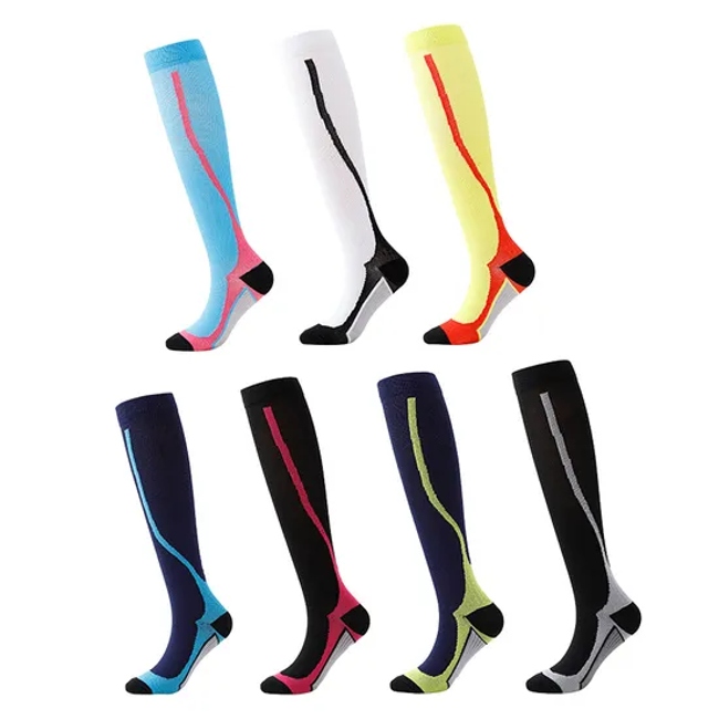 Non-Slip Sports High Stocking Compression Soccer High Elastic Breathable Socks