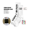 Free Design Logo Women Men Brand Packaging Athletic Comfortable Embroidery Stockings Compression Sports Custom Socks