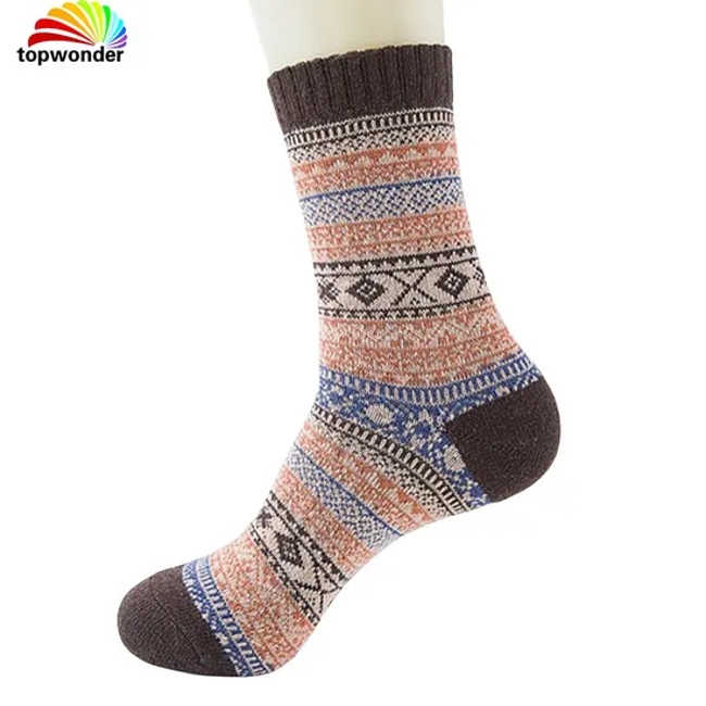 Customize and Wholesale Winter Thick Thermal Grid Terry Vintage Sock in Many Colors, Sizes and Material at Low Prices