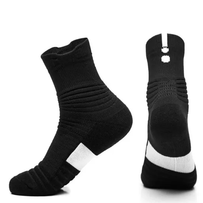 Custom Logo Outdoor Bicycle Basketball Sweat Absorption Anti Slip Elite Sport Socks