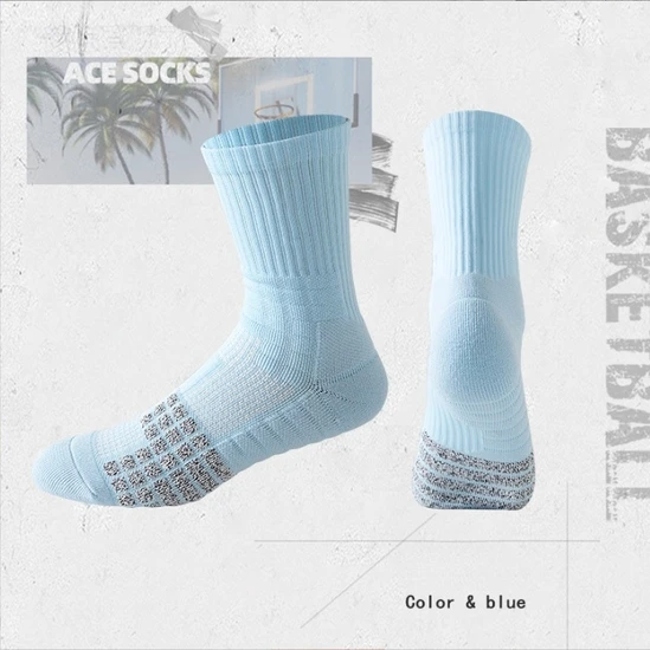 Anti-Slip Basketball Socks with Towel Bottom for Superior Grip