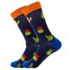 Wholesale Full Logo Designer Socken Chaussette Custom Unisex Cool Colorful Crew Cotton Dress Socks Men