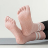 Customized Wholeseller Women Antislip Outdoor Sports Cotton Yoga Crew Stocking Toe Socks