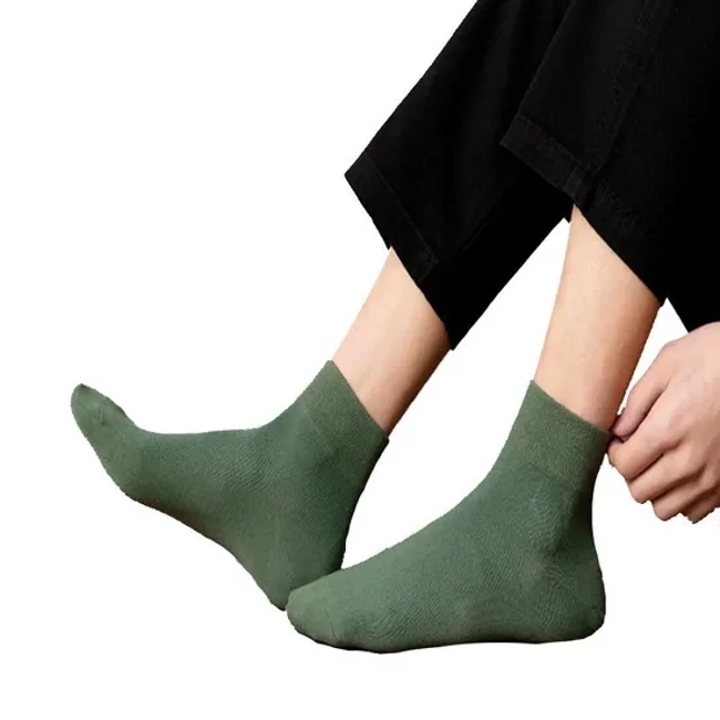 Soft Solid Color Jacquard Ankle Mens Cotton Bamboo Business Basic Socks Factory