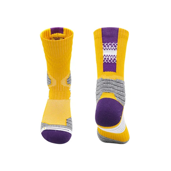 Gy9-3367 #High Elastic Sports MID-Calf Basketball Socks for Adults