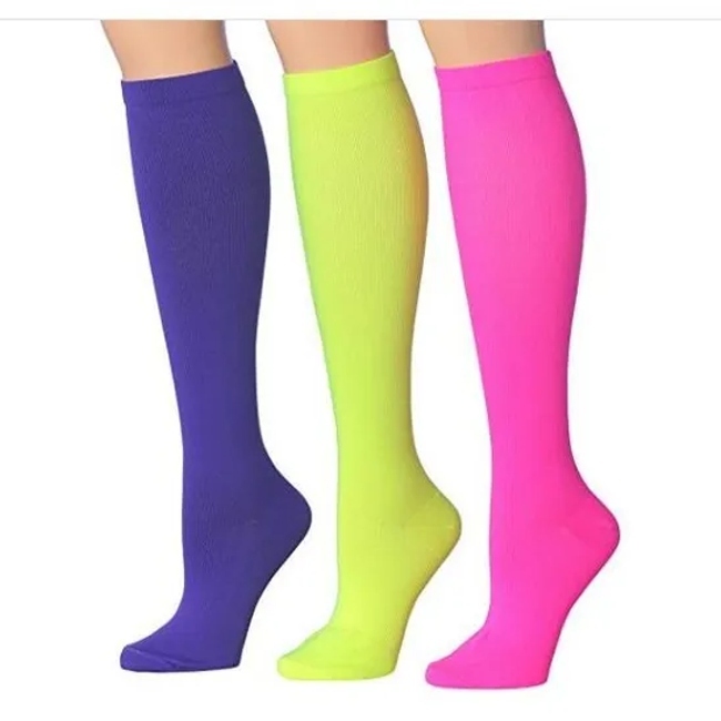 Colorful Long Breathable Compression Flexible Elastic Socks