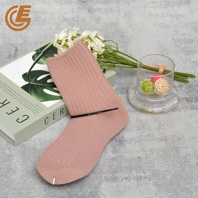 Qlm-105-3 Anti Bacterial Casual Breathable Cotton Compression Women Socks