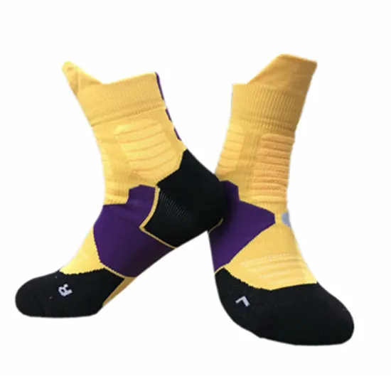 Gy9-Eml8501#Polyester Cotton Towel Bottom Medium Tube Children′s Basketball Socks