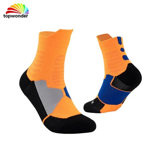 Customize All Types of Crew Cushion Terry Bottom Dry-Fit Sports Running Sock at Low Price and High Quality