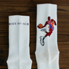 Antibacterial Black and White Sports Running Towel Bottom Cotton Socks