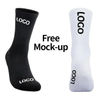 Custom Brand Logo Athletic Tube White Socks Men Autumn Knitted Cartoon Socks