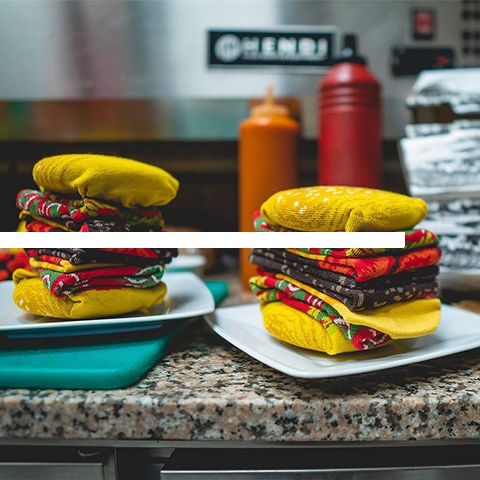 Trend crazy funny Hamburger crew cotton design socks