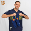 Qlm-319-13 Compression MID Length Adult Dark Blue Cotton Sports Socks