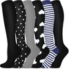Custom Knee High 20-30mmhg Circulation Support Sports Compression Socks Nurse Nylon Spandex 20-30mmhg Medical Compression Socks