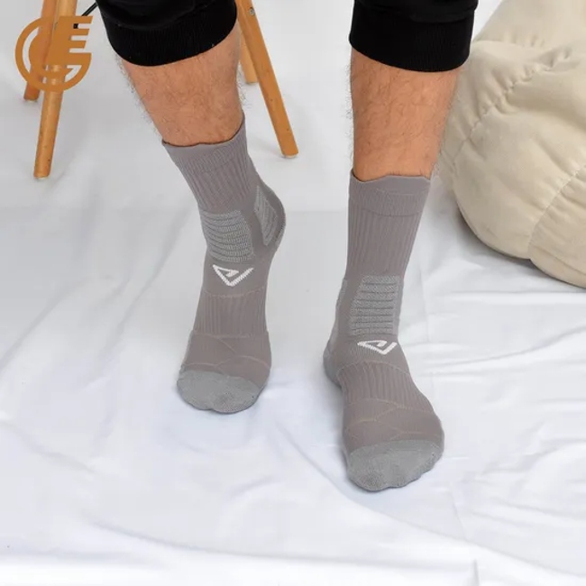 Qlm-293-9 100% Cotton Winter Warm Compression Crew Seamless Socks Stockings Hosiery