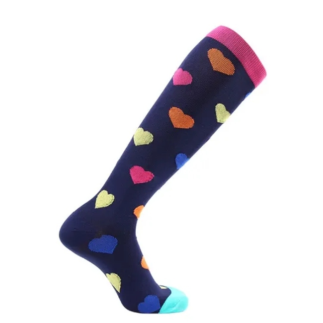 Custom Funky Fashion Mens Nylon Knee High Athlete Compression Sport Socks