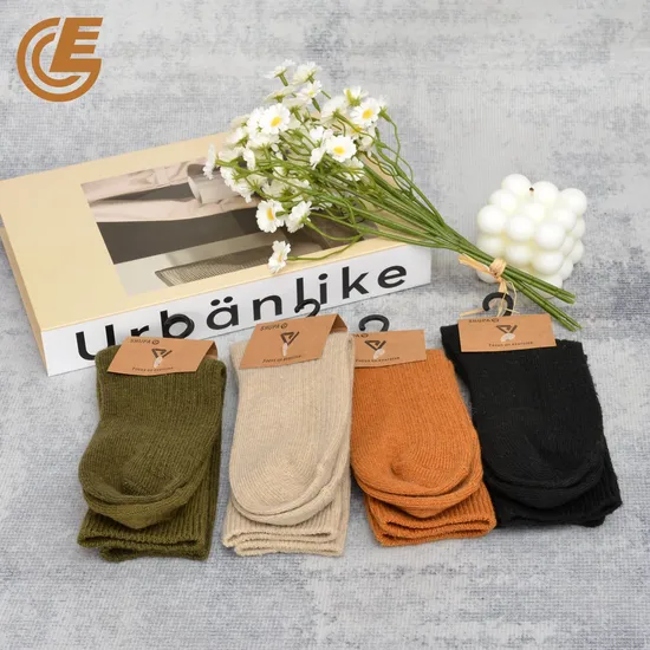 Qlm-82-4 Compression Sock Factory Bulk Sell Spandex Women′s Crew Socks